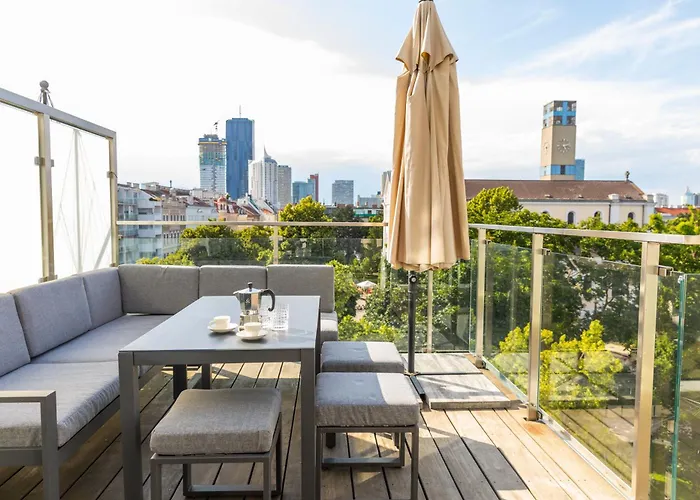 Apartment Skyline Mit Terrasse Close To Lakes